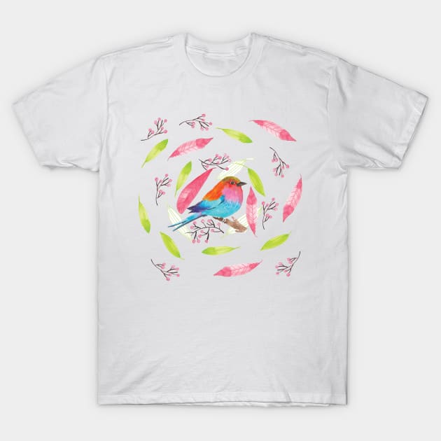 Cute colorful bird T-Shirt by Think Beyond Color